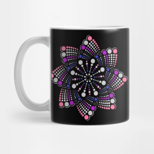 Seamless Repeating Geometric Mandala Dot Art Gender Fluid Pride Pattern Mug